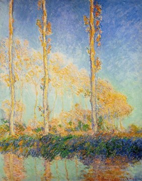 Drei Pappeln im Herbst Claude Monet Landschaft Ölgemälde